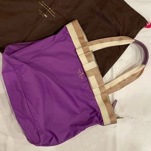 NWOT Kate Spade Purple Bag with White and Good Bow Accent